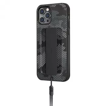 Etui UNIQ Heldro do iPhone 12 Pro Max 6,7 cala, Charcoal Camo, antybakteryjne