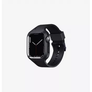 UNIQ Monos 2in1 Pasek do Apple Watch z Etui Series 4/5/6/7/8/9/SE/SE2/SE3 44/45mm Chalk Grey