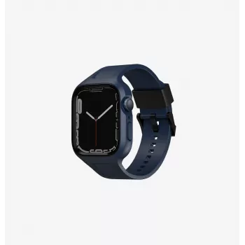 UNIQ Monos 2in1 Pasek i Etui do Apple Watch Series 4/5/6/7/8/9/SE/SE2/SE3 44/45mm Marine Blue