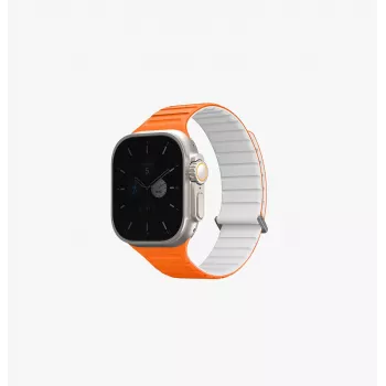 UNIQ Revix Evo Odwracalny Magnetyczny Pasek Silikonowy do Apple Watch Series 1/2/3/4/5/6/7/8/9/SE/SE2/SE3/Ultra/Ultra2/Ultra3 42/44/45/49mm Viridian Green / Burnt Yellow