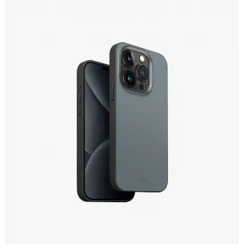 UNIQ Lyden DS MagClick Etui Ładowujące do iPhone 15 Pro 6.1 cala Washed Blue-Black