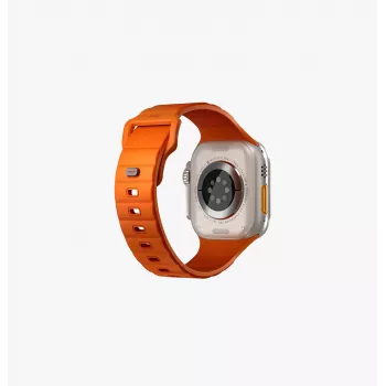 UNIQ Stride Pasek FKM Rubber do Apple Watch Series 1/2/3/4/5/6/7/8/9/SE/SE2/SE3/Ultra/Ultra 2/Ultra 3 42/44/45/49mm Volt Orange