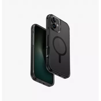 UNIQ Combat Case dla iPhone 16 Plus 6.7 cala Magclick Ładowanie Carbon Black