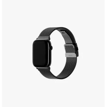 UNIQ Dante Pro Stalowa bransoleta Milanese Loop do Apple Watch 40/41/42mm - Grafitowa czerń