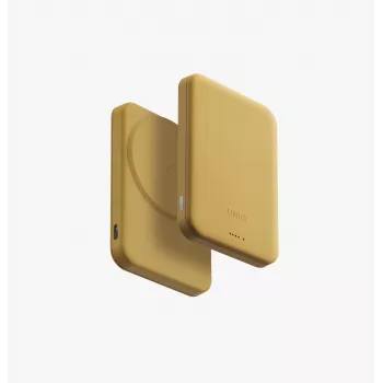 UNIQ Lyden Lexa Magnetyczny Power Bank 5000mAh PD USB-C MagSafe Żółty