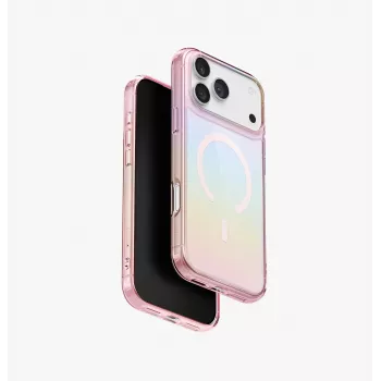 UNIQ Iridescia Case do Apple iPhone 17 Pro Max, ładowanie MagClick, Pink Prism