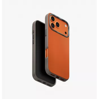 Etui UNIQ Lyden DS na iPhone 17 Pro Max MagClick Ładowanie Pomarańczowy/Szary