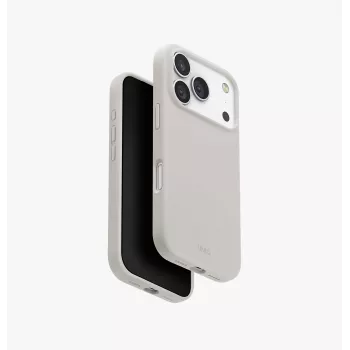 UNIQ Lino Case do iPhone 17 Pro MagClick Ładowanie Jasny Szary