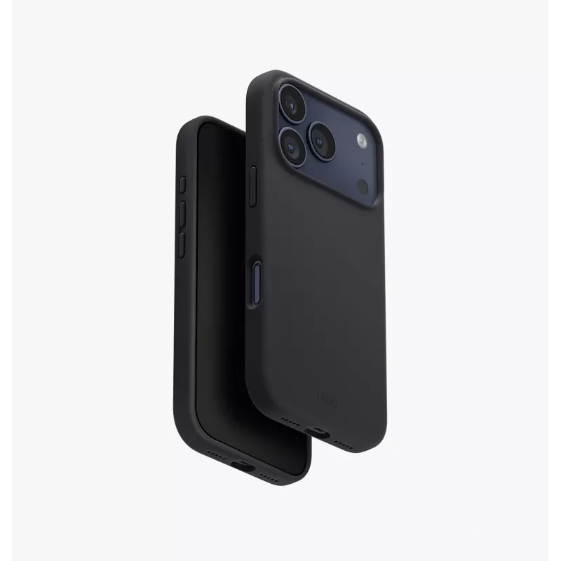UNIQ Lino Case do iPhone 17 Pro MagClick Ładowanie Jasny Szary