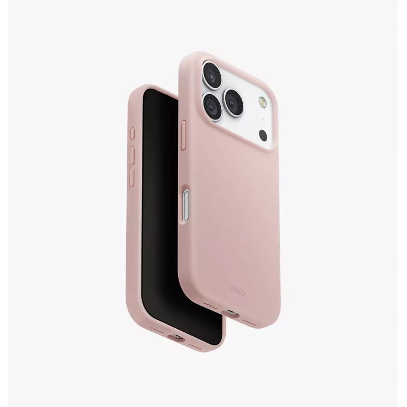 UNIQ Lino Case do iPhone 17 Pro MagClick Ładowanie Jasny Szary