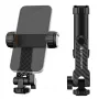 Uchwyt do telefonu na statyw K&F Concept z gwintem 1/4 cala, obrotem 360°, na smartfon, czarny