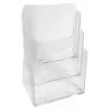 Exacompta A4 stojak ladowy z 3 kieszeniami, polistyren, przezroczysty, 155 x 237 x 339 mm (74158D)