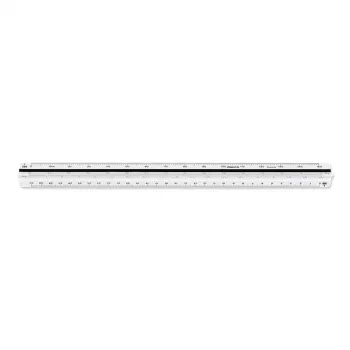 ARISTO Trójkątna Linijka Skalowa Typ B, Biała, 30 cm, 6 Skal (AR23704EB)