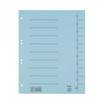 Bene 100 Trennblätter blau - A4 Document Dividers, Blue, 100 Sheets