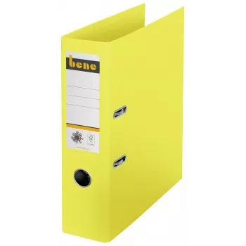 Bene No.1 Segregator dźwigniowy Żółty Karton 8,0 cm DIN A4
