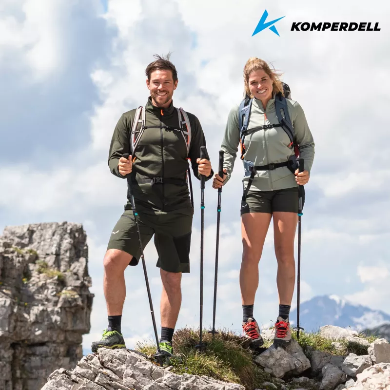 Komperdell Fx Lite Carbon Vario Approach kije trekkingowe, niebieskie