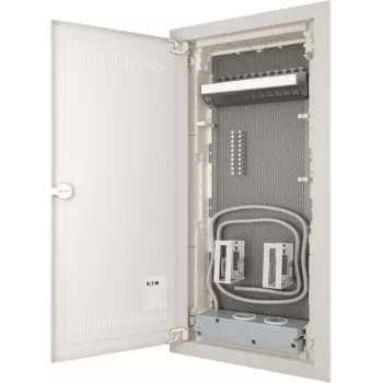 Eaton KLV-48HWM-W-F-VM 4-rzędowa wnękowa puszka rozdzielcza do multimediów, biała (RAL 9016), 194711-MW