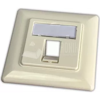 Wirewin Keystone Outlet Box na 1 moduł, podtynkowy, kompatybilny z programami łączników, RAL9010 Biel czysta (WKS OUTLET 1)