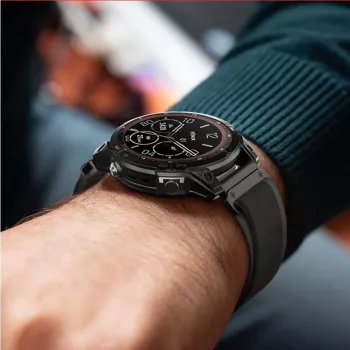 TECH-PROTECT Nylonowy pasek do zegarka Garmin Fenix 5 / 6 / 6 Pro / 7 – Czarny/Pomarańczowy