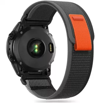 TECH-PROTECT Nylon Garmin Fenix 3 / 5X / 3HR / 5X Plus / 6X / 6X Pro / 7X Czarny/Pomarańczowy