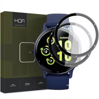 HOFI Hybrid Pro+ 2-Pack Screen Protector do Garmin Vivoactive 5 - Czarny