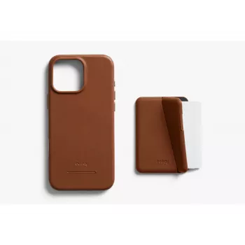 Bellroy Leather Case with Magnetic Wallet for iPhone 16 Pro Max, Brown