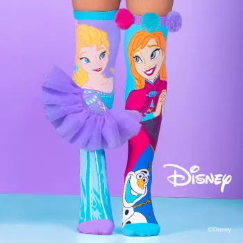 MADMIA Frozen Elsa Anna długie skarpetki dziecięce kolanówki Md008
