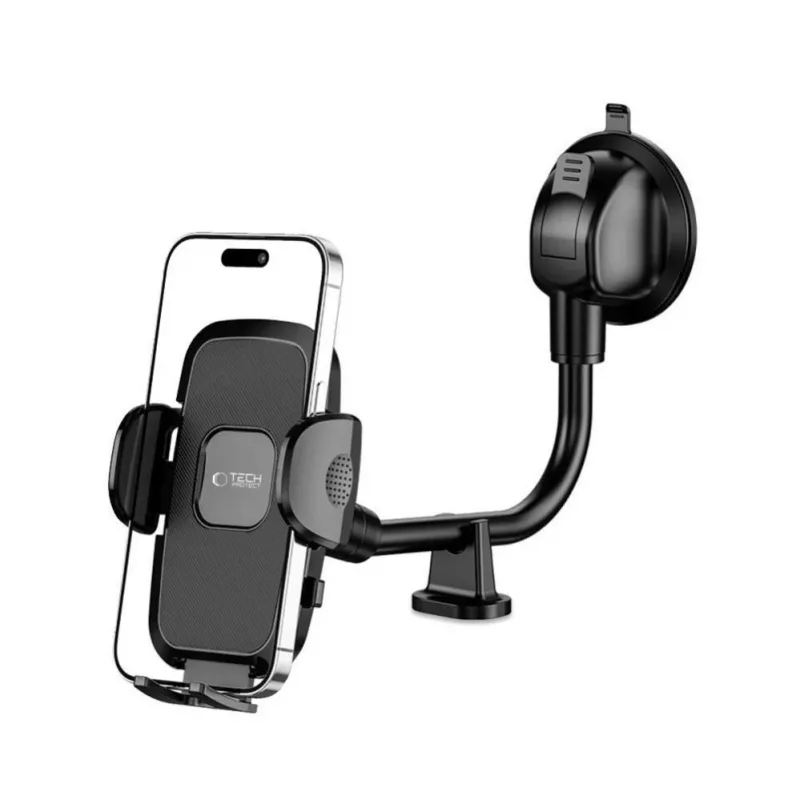 Uchwyt samochodowy TECH-PROTECT V3 Universal Long Arm na szybę i deskę rozdzielczą, czarny