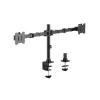 Equip Podwójny uchwyt monitorowy na biurko 17-35 inch 360° Obrót 20kg Czarny