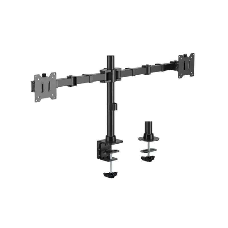 Equip Podwójny uchwyt monitorowy na biurko 17-35 inch 360° Obrót 20kg Czarny