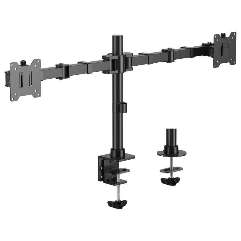 Equip Podwójny uchwyt monitorowy na biurko 17-35 inch 360° Obrót 20kg Czarny