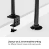 Equip Podwójny uchwyt monitorowy na biurko 17-35 inch 360° Obrót 20kg Czarny