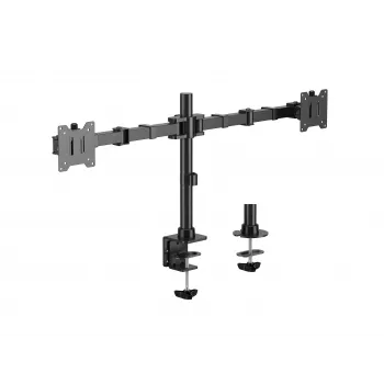 Equip Podwójny uchwyt monitorowy na biurko 17-35 inch 360° Obrót 20kg Czarny