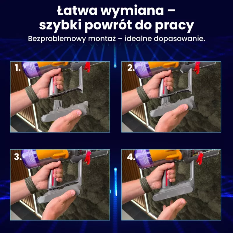 Zestaw baterii zamiennej Extralink do Dyson V12 25.2V 2500mAh + filtr