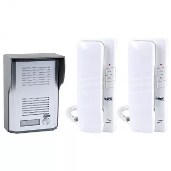 EURA ADP-48A3 (RL-3203CC) Przewodowy System Domofonowy - Biały/Srebrny