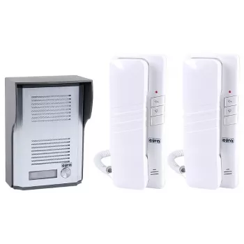 EURA ADP-48A3 (RL-3203CC) Przewodowy System Domofonowy - Biały/Srebrny