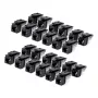 StarTech.com Cat6 Keystone Jack 24-Pack, RJ45 Ethernet Keystone Coupler, UTP Cat6 Wall Jack, 90-Degree 110 Punch Down, Black, 10GBase-T