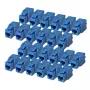 StarTech.com Cat6 Keystone Jack 24-Pack, RJ45 Ethernet Keystone Coupler, UTP Cat6 Wall Plate Insert, 180 Degree, Tool-less, Blue