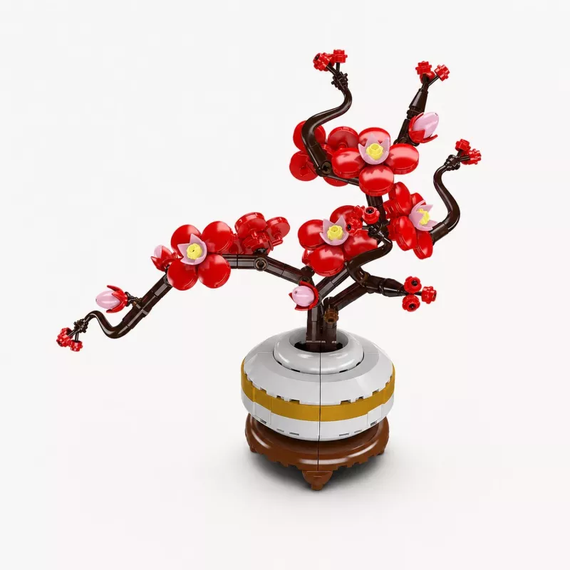 Mould King Plum Blossom Botanical 24120 Building Block Set (393 Pieces)