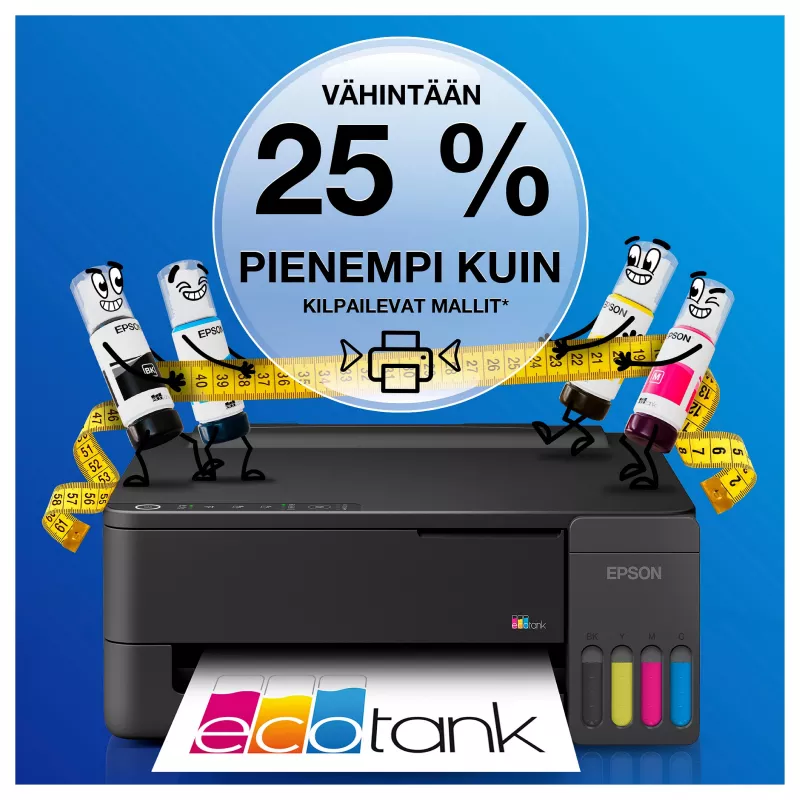 Epson EcoTank ET-1910 Wielofunkcyjna Drukarka Atramentowa - Kolor - Drukuj, Skanuj, Kopiuj - A4, Legal - Do 11 str./min Druk - Podajnik na 100 arkuszy - Wi-Fi