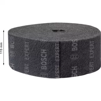 Bosch Expert N880 Ultra-Fine S Non-Woven Abrasive Roll, 115mm x 10m, Szary, do szlifowania ręcznego