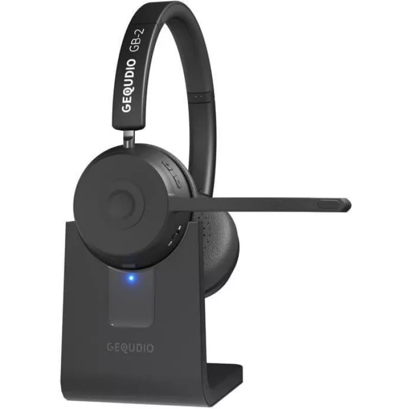 GEQUDIO Bluetooth Headset GB-2 z Ładowarką - Zestaw słuchawkowy