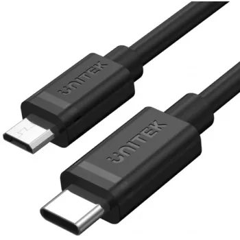 UNITEK USB-C na Micro USB Kabel 1m Czarny Y-C473BK