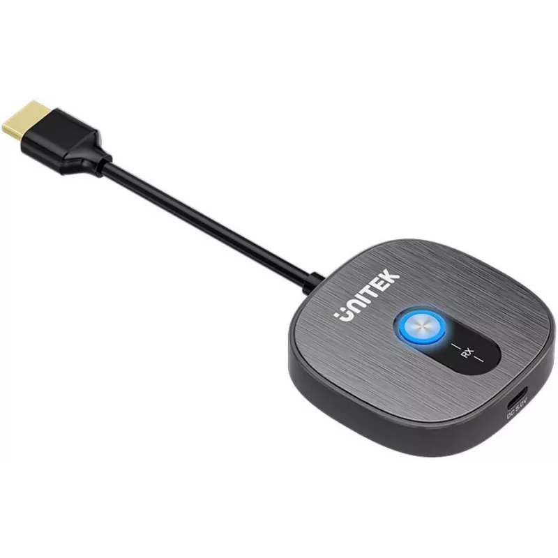 Dodatkowy bezprzewodowy odbiornik HDMI Unitek do nadajnika V1711A, czarny