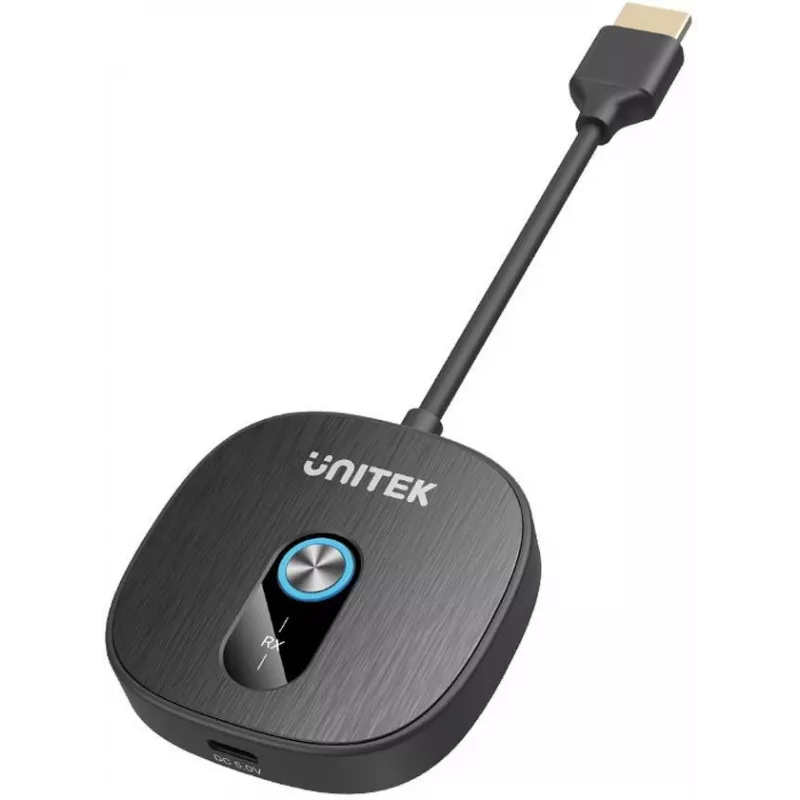 Dodatkowy bezprzewodowy odbiornik HDMI Unitek do nadajnika V1711A, czarny