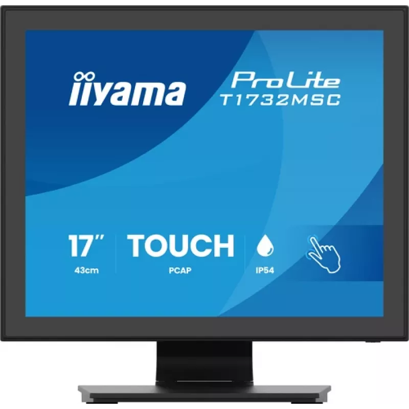 IIYAMA ProLite T1732MSC-B2S 17 inch PCAP Touch Monitor, 1280x1024, TN LED, 10-Point Multi-Touch, Czarny