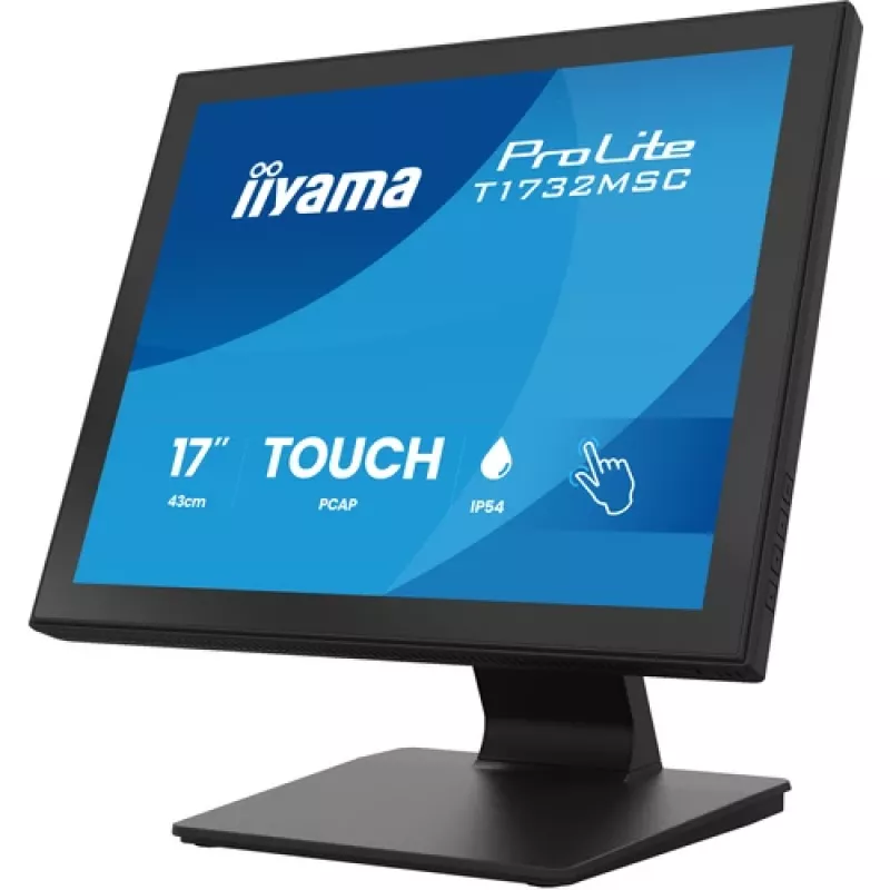 IIYAMA ProLite T1732MSC-B2S 17 inch PCAP Touch Monitor, 1280x1024, TN LED, 10-Point Multi-Touch, Czarny