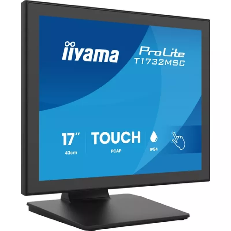 IIYAMA ProLite T1732MSC-B2S 17 inch PCAP Touch Monitor, 1280x1024, TN LED, 10-Point Multi-Touch, Czarny