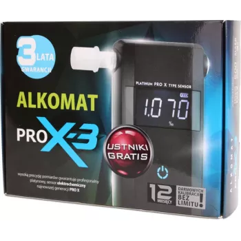 AlcoFind PRO-X-3 Alkomat z ustnikami, kalibracja co 12 miesięcy