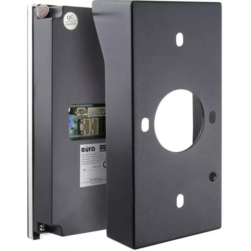 Eura VDP-80C5 Dwurodzinny System Wideodomofonowy, Czarny, 2x 7 inch LCD, FHD, 2 Wejścia, Kamera 1080p, Czytnik RFID, Montaż Natynkowy